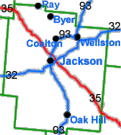 Jackson County map image